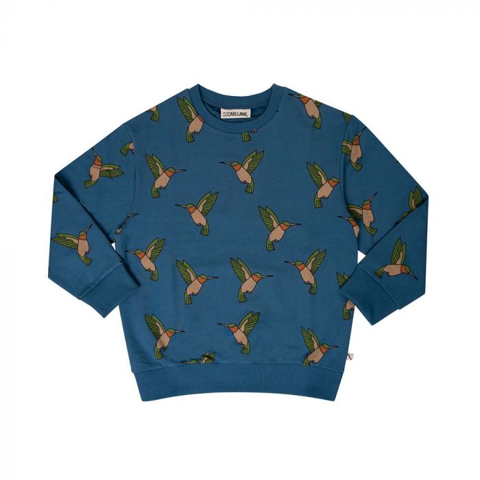 Jumping jack Oceaan wees stil CarlijnQ Sweater Hummingbird aop